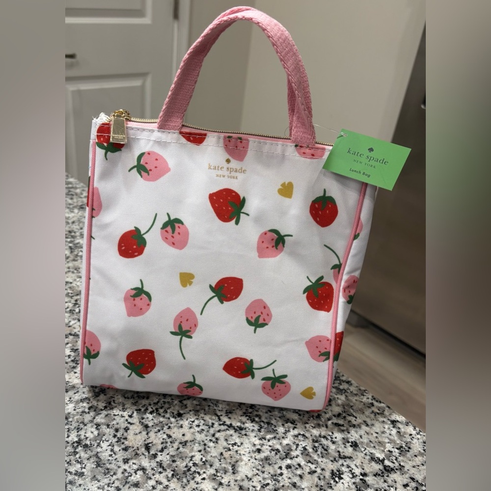 Kate Spade New York Lunch Bag Strawberries and Spades NEW RELEASE